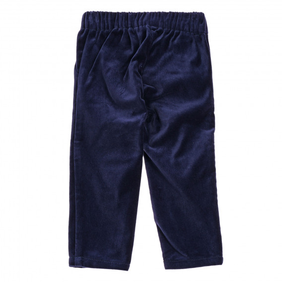 Памучен панталон с ластична талия, син Benetton 221971 3