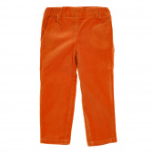 Памучен панталон с ластична талия, оранжев Benetton 221981 