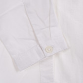 Памучна риза с издължен гръб, бяла Benetton 222003 2