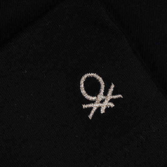Памучен клин с бродирано лого на бранда, черен Benetton 222015 2