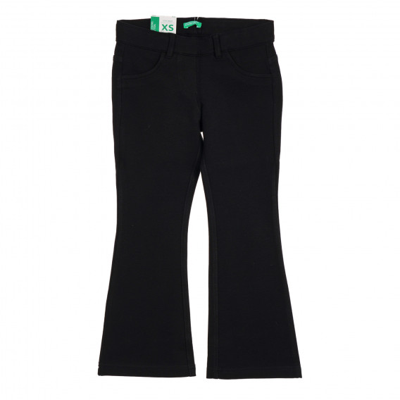 Еластичен панталон тип чарлстон, черен Benetton 222017 