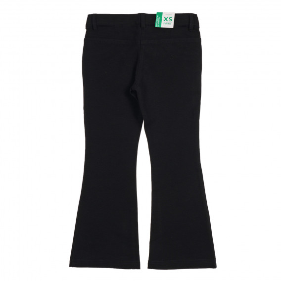Еластичен панталон тип чарлстон, черен Benetton 222019 3
