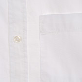 Памучна риза с бие яка, бяла Benetton 222027 2