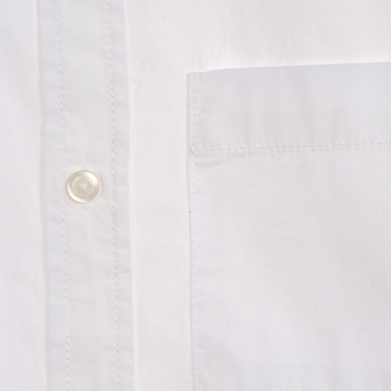 Памучна риза с бие яка, бяла Benetton 222027 2