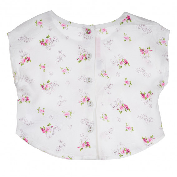 Тениска с флорален принт за бебе за момиче бяла Chicco 222076 4