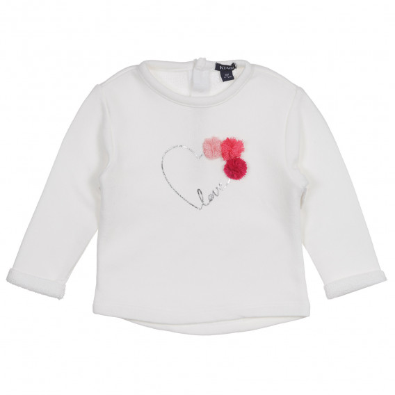 Блуза за бебе, бяла KIABI 222132 