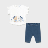 Комплект тениска и дънков клин за бебе Mayoral 222435 