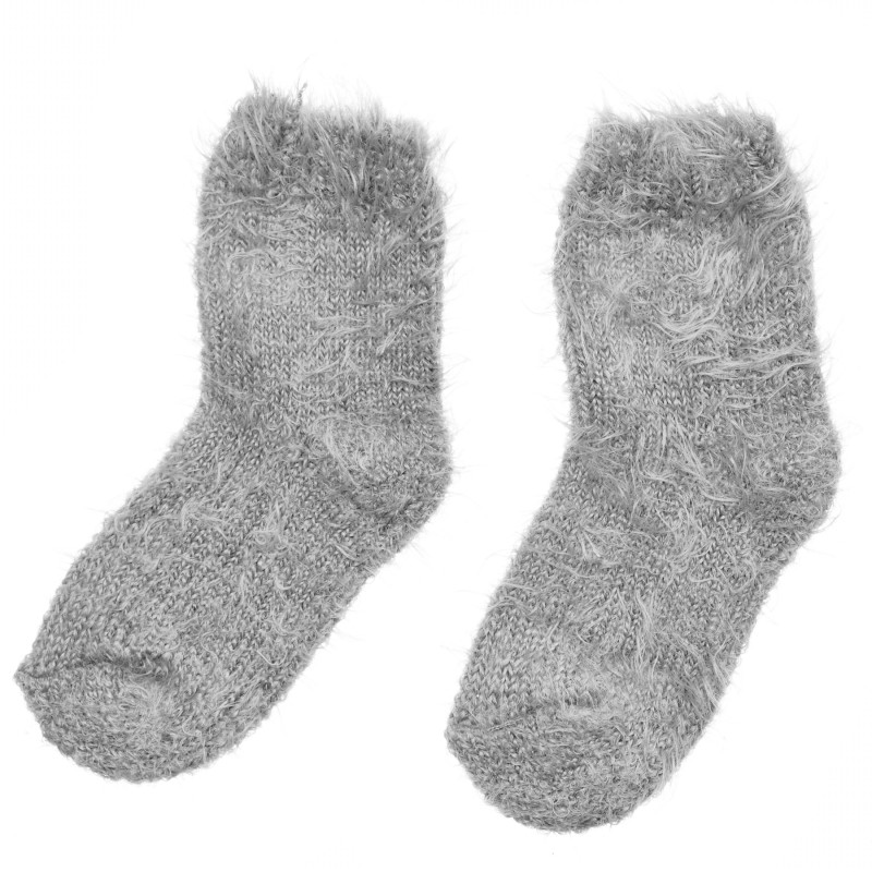 Пухкави чорапи за момиче, сиви  223172