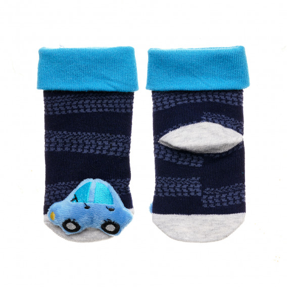 Чорапи със сини коли за бебе за момиче многоцветни YO! 223267 