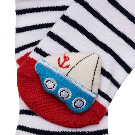 Чорапи с яхти за бебе за момиче многоцветни YO! 223280 2