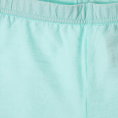 Памучен комплект къси панталони и тениска с апликация, ментов цвят Benetton 223291 7