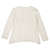 Блуза с дълъг ръкав и удължени краища, бяла Benetton 223371 4