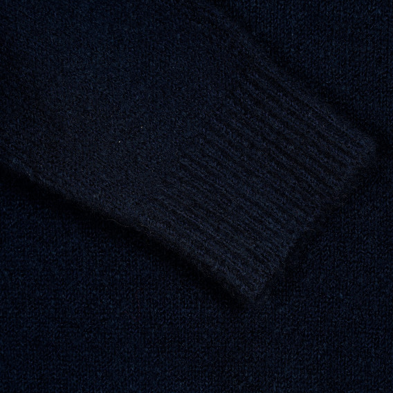 Пуловер с коледен мотив на елен и цепки, тъмно син Benetton 223435 3