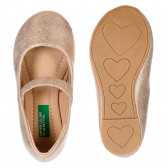 Обувки тип балерини с златист отблясък Benetton 223606 3