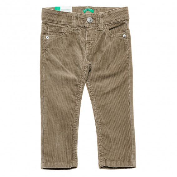 Джинсов памучен панталон, кафяв Benetton 223841 