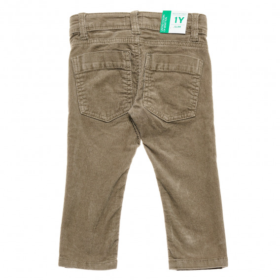 Джинсов памучен панталон, кафяв Benetton 223844 4