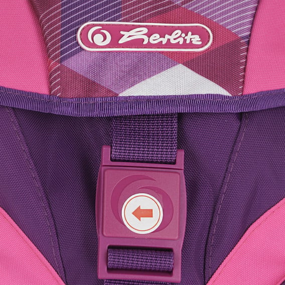 Раница в комплект с мешка и несесер в розово и лилаво, Motion Plus Pink Cubes за момиче Herlitz 224111 3
