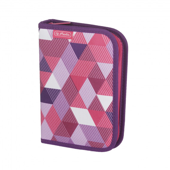 Раница в комплект с мешка и несесер в розово и лилаво, Motion Plus Pink Cubes за момиче Herlitz 224117 9