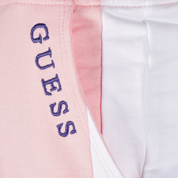 Памучен спортен панталон в розово и синьо Guess 224331 3