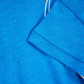 Памучна тениска с сърце и надпис на бранда за бебе, синя Benetton 224484 3