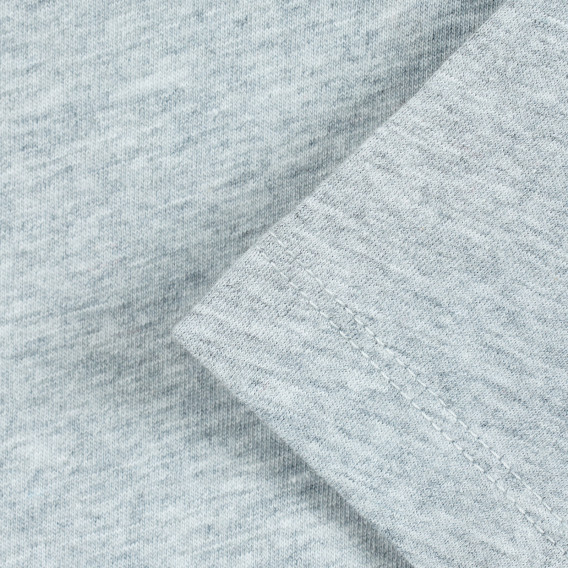Памучна тениска с декоративен джоб, сива Benetton 224516 3