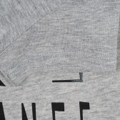 Памучна тениска с надпис, сива Benetton 224583 3