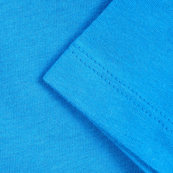 Памучна тениска с надпис за бебе, синя Benetton 224615 3