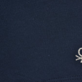 Памучна тениска с логото на бранда, тъмно синя Benetton 224625 2