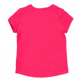 Памучна тениска с щампа на русалка, розова Benetton 224818 4