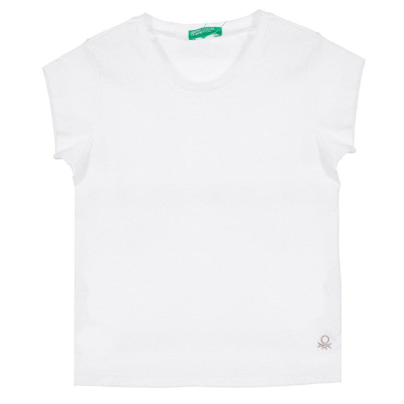 Памучна тениска с логото на бранда, бяла  225146