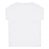 Памучна тениска с логото на бранда, бяла Benetton 225149 4