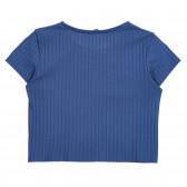 Блуза с къс ръкав и апликация от пайети, синя Sisley 225209 3