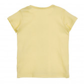 Памучна тениска за бебе, жълта Benetton 225368 3