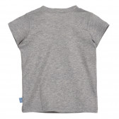 Памучна тениска с щампа за бебе, сива Benetton 225383 3