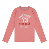 Памучна тениска за момиче розова Disney 225778 
