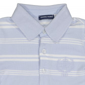 Памучна блуза за бебе за момче в синьо и бяло Original Marines 226061 2