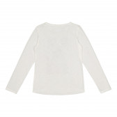 Блуза с дълъг ръкав за момиче бяла REVIEW 226148 3