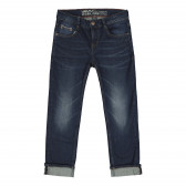 Памучни дънки с пет джоба за момче сини LEMMI 226177 