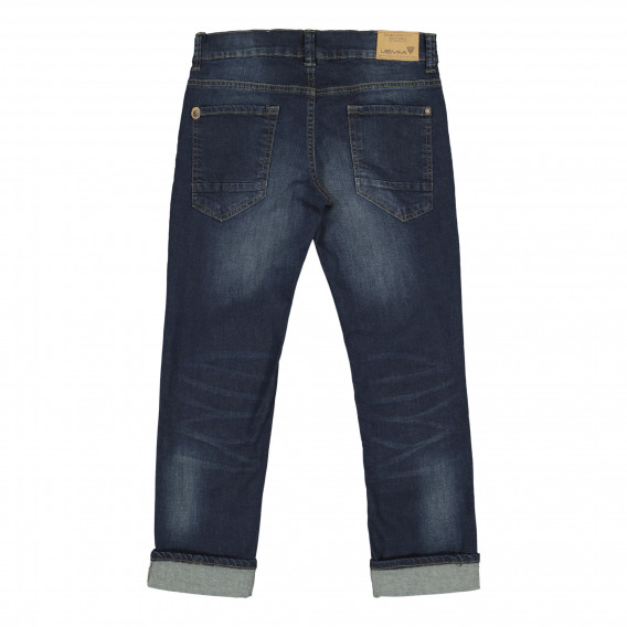 Памучни дънки с пет джоба за момче сини LEMMI 226178 3