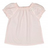 Памучна блуза с ластичен набор, розова Benetton 226354 