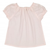Памучна блуза с ластичен набор, розова Benetton 226355 3