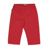 Памучени панталони червени Benetton 226402 