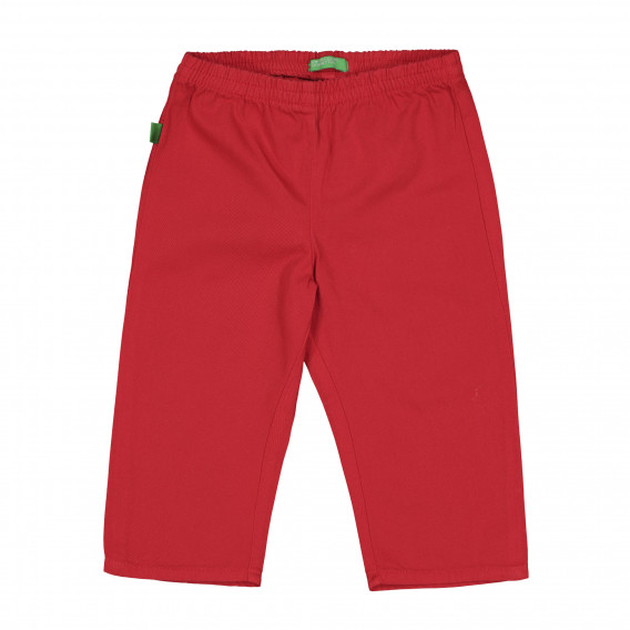 Памучени панталони червени Benetton 226402 