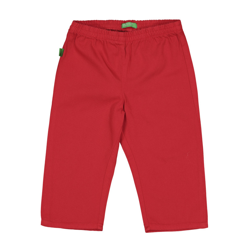 Памучени панталони червени  226402