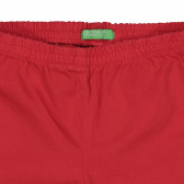 Памучени панталони червени Benetton 226404 2