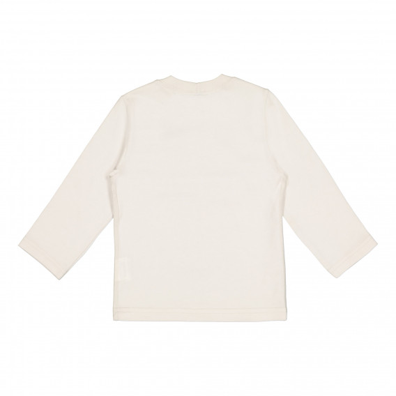 Памучна блуза за момче бяла Benetton 226529 3