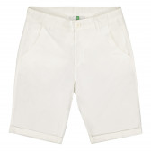 Памучен панталон бял за момиче Benetton 226569 