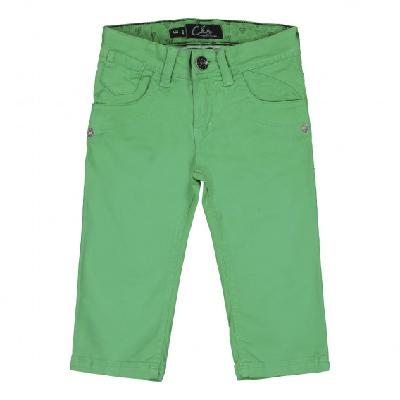 Памучен панталон за момиче зелен CKS 226690 