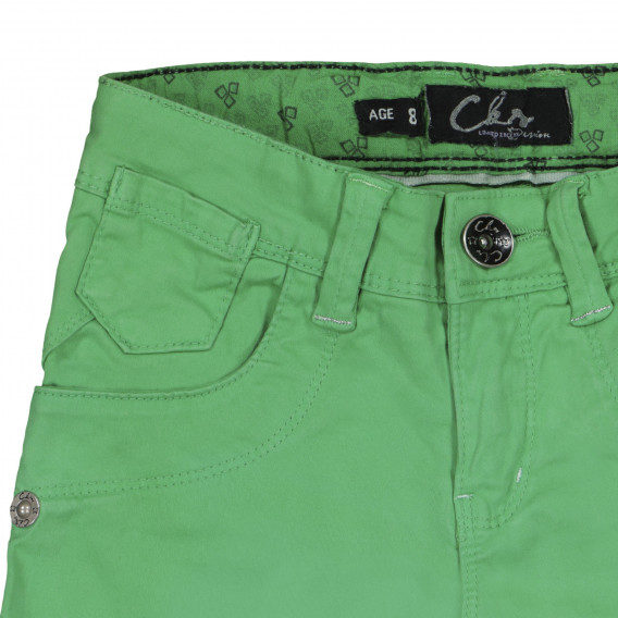 Памучен панталон за момиче зелен CKS 226692 2
