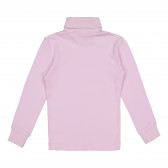 Памучна блуза с дълъг ръкав и бродерия за момиче, розова Maser Austria 226729 3